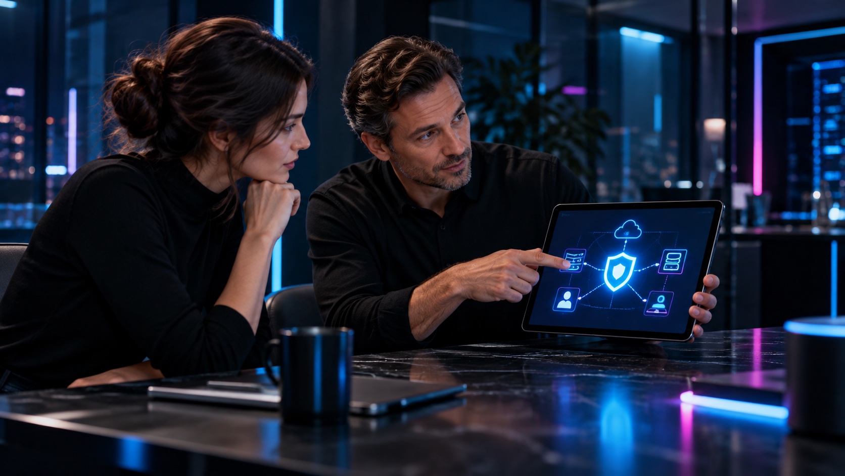Beratungsgespräch zu IT-Sicherheit und dem Schutz von Unternehmenssystemen