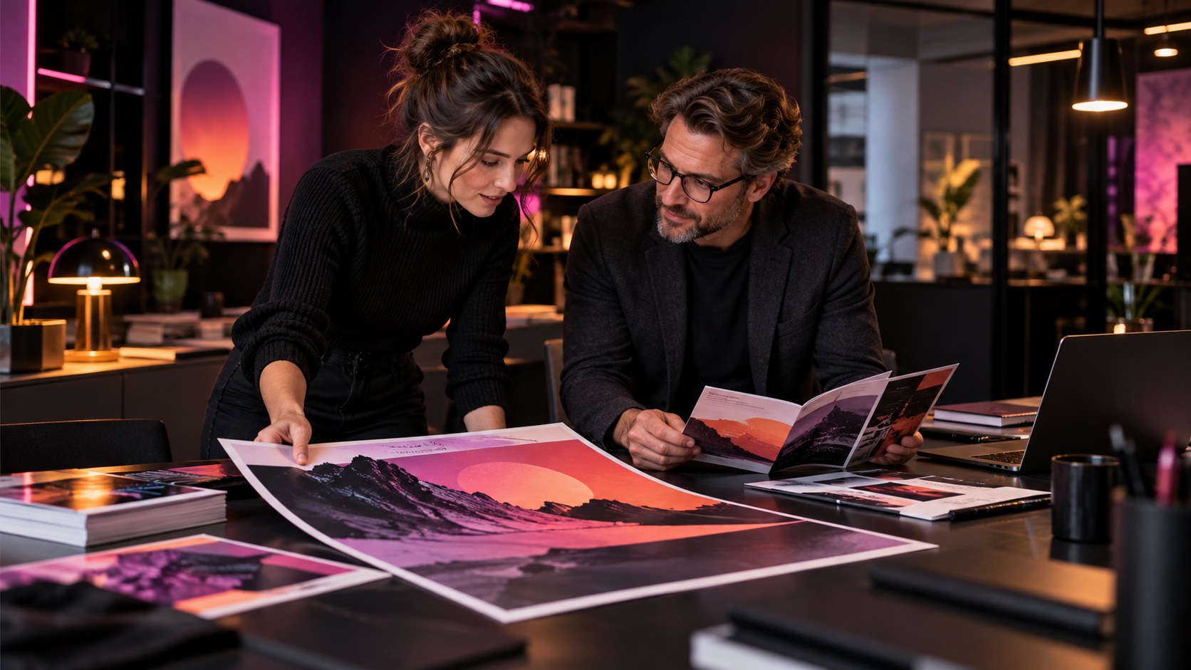 Printdesign & Werbematerial – Fragen Gemeinsame Sichtung von Plakat- und Broschürenmustern